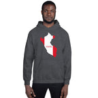 Peru Flag Map Unisex Hoodie