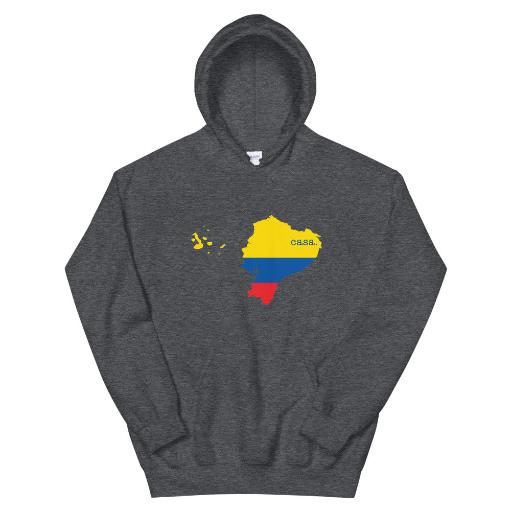 Ecuador Flag Map Unisex Hoodie