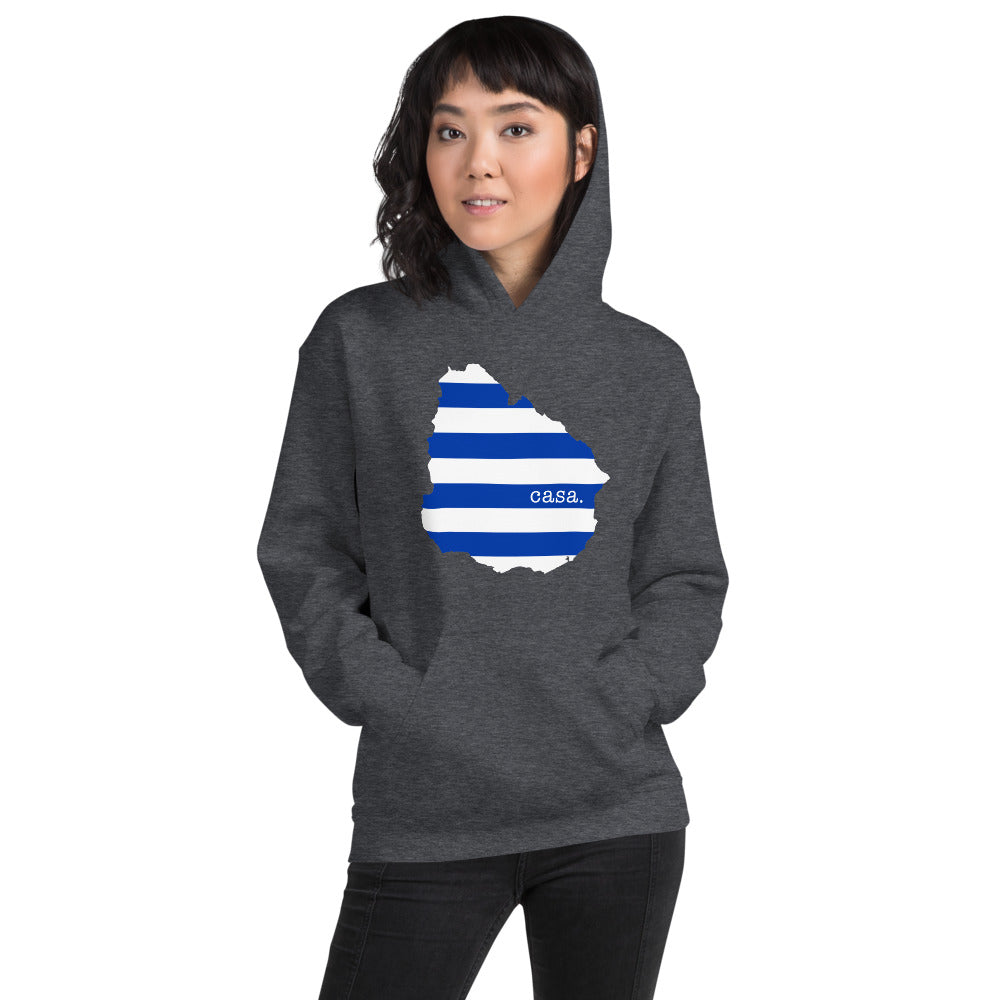 Uruguay Flag Map Unisex Hoodie