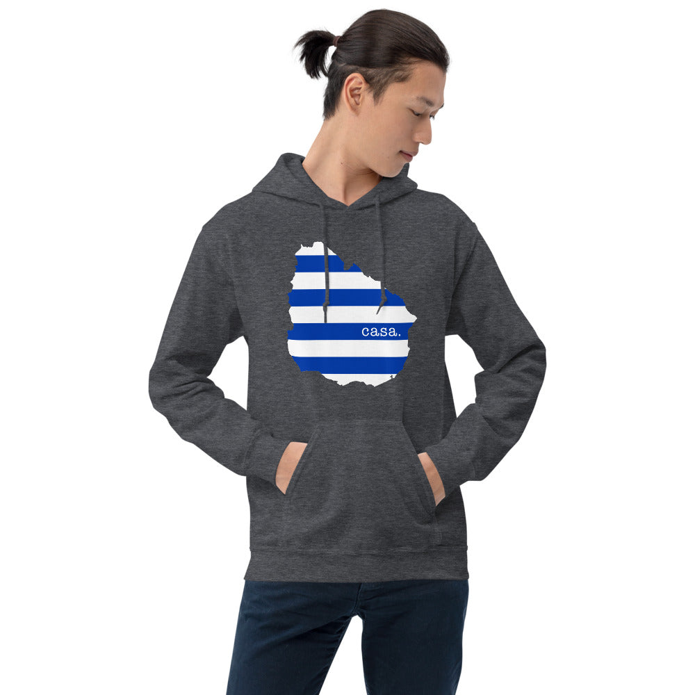 Uruguay Flag Map Unisex Hoodie