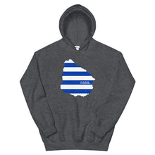 Load image into Gallery viewer, Uruguay Flag Map Unisex Hoodie
