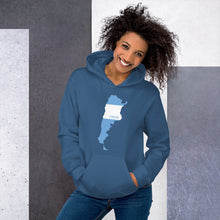 Load image into Gallery viewer, Argentina Flag Map Unisex Hoodie
