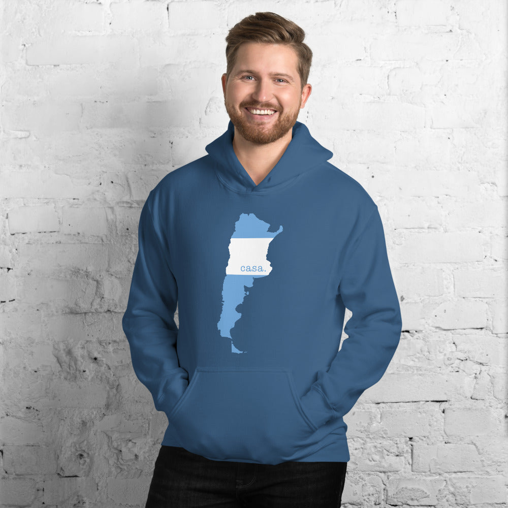 Argentina Flag Map Unisex Hoodie