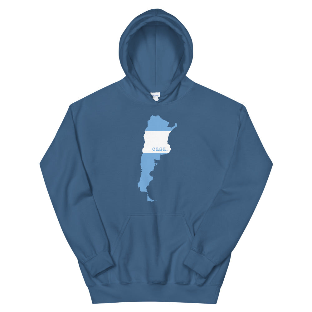 Argentina Flag Map Unisex Hoodie