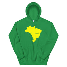 Load image into Gallery viewer, Brazil Yellow Map Unisex Hoodie
