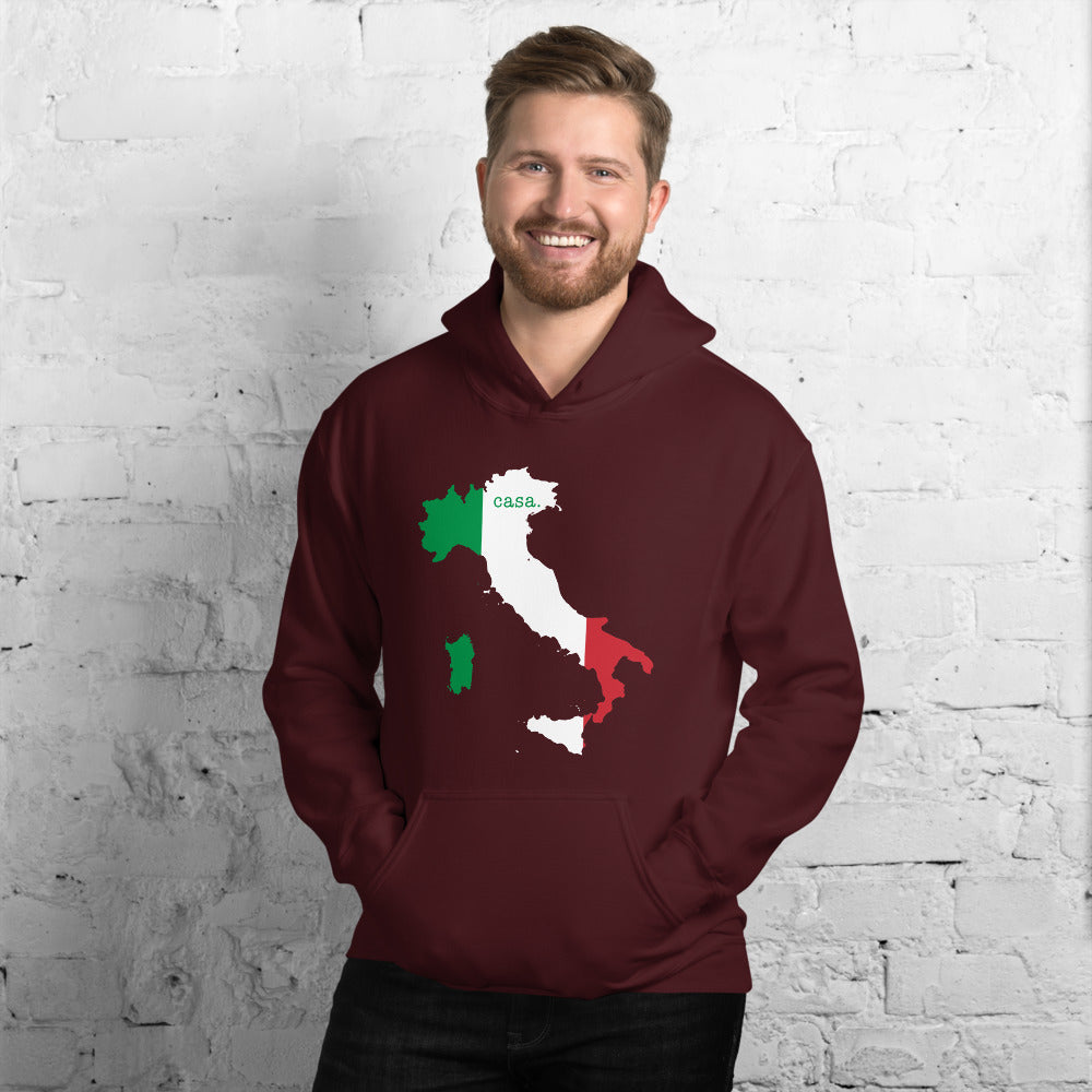 Italy Flag Map Unisex Hoodie