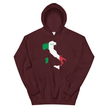 Load image into Gallery viewer, Italy Flag Map Unisex Hoodie
