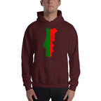 Portugal Flag Map Unisex Hoodie