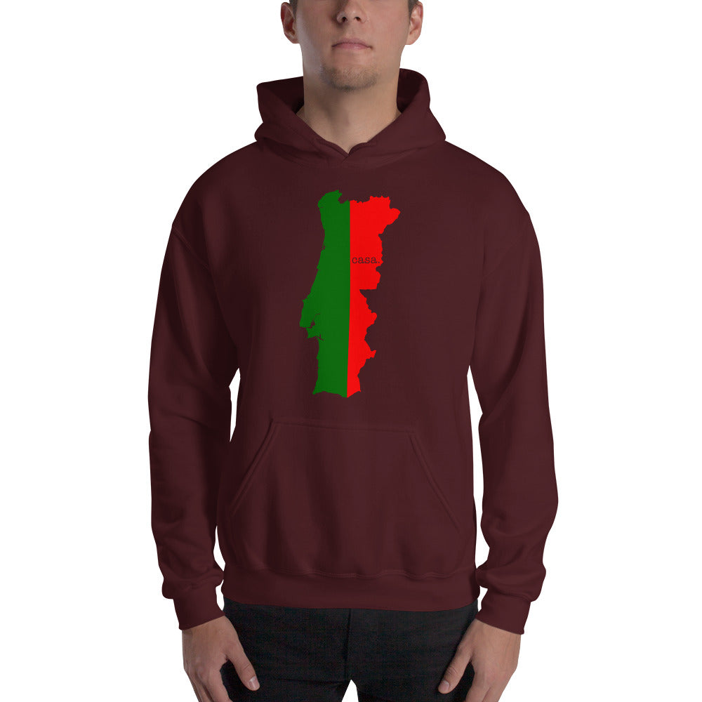 Portugal Flag Map Unisex Hoodie
