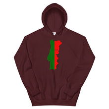 Load image into Gallery viewer, Portugal Flag Map Unisex Hoodie
