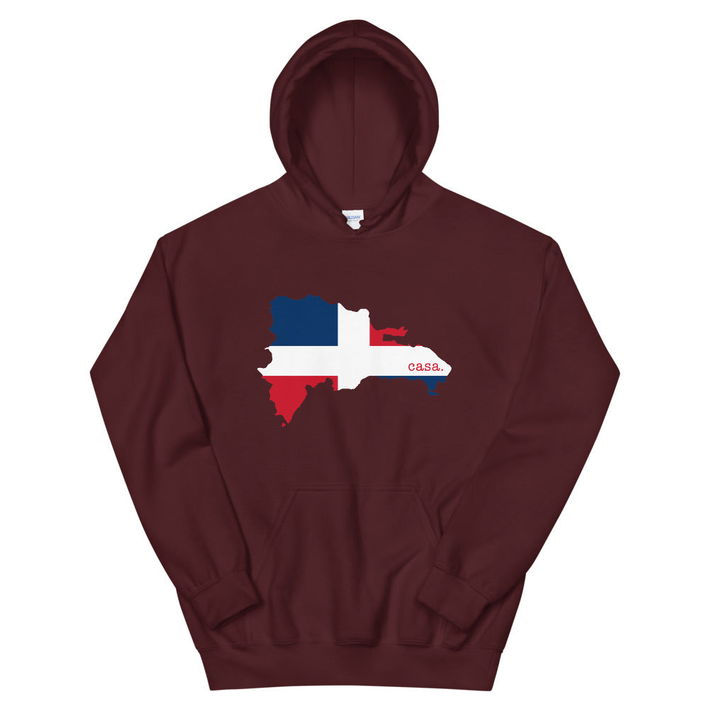 Dominican Republic Flag Map Unisex Hoodie