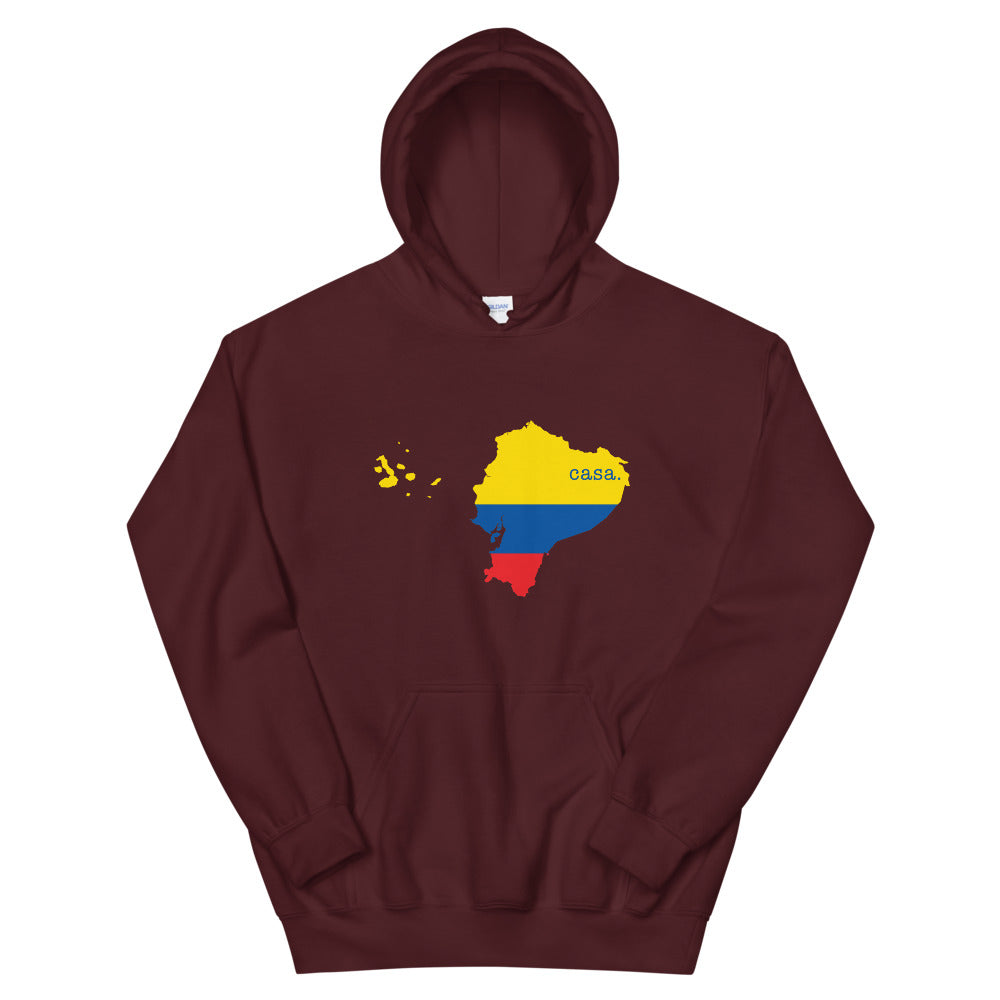Ecuador Flag Map Unisex Hoodie