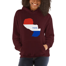 Load image into Gallery viewer, Paraguay Flag Map Unisex Hoodie
