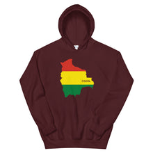 Load image into Gallery viewer, Bolivia Flag Map Unisex Hoodie
