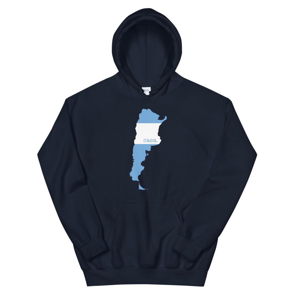 Argentina Flag Map Unisex Hoodie