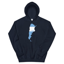 Load image into Gallery viewer, Argentina Flag Map Unisex Hoodie
