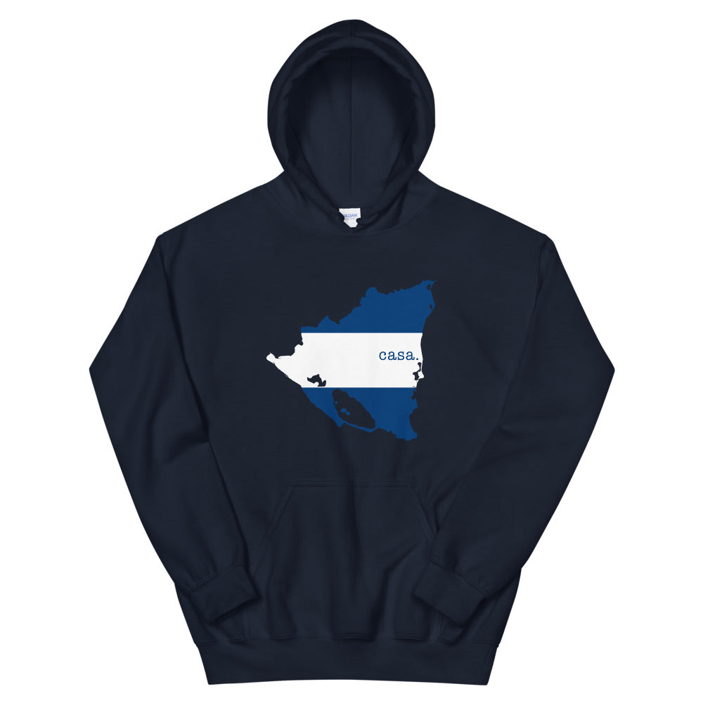 Nicaragua Flag Map Unisex Hoodie