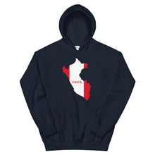 Load image into Gallery viewer, Peru Flag Map Unisex Hoodie
