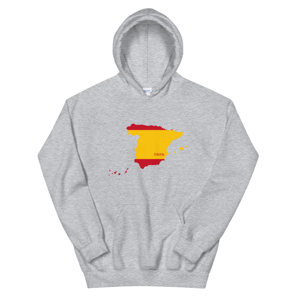 Spain Flag Map Unisex Hoodie