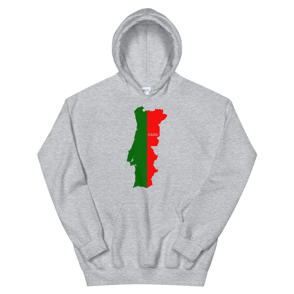 Portugal Flag Map Unisex Hoodie