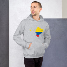 Load image into Gallery viewer, Ecuador Flag Map Unisex Hoodie
