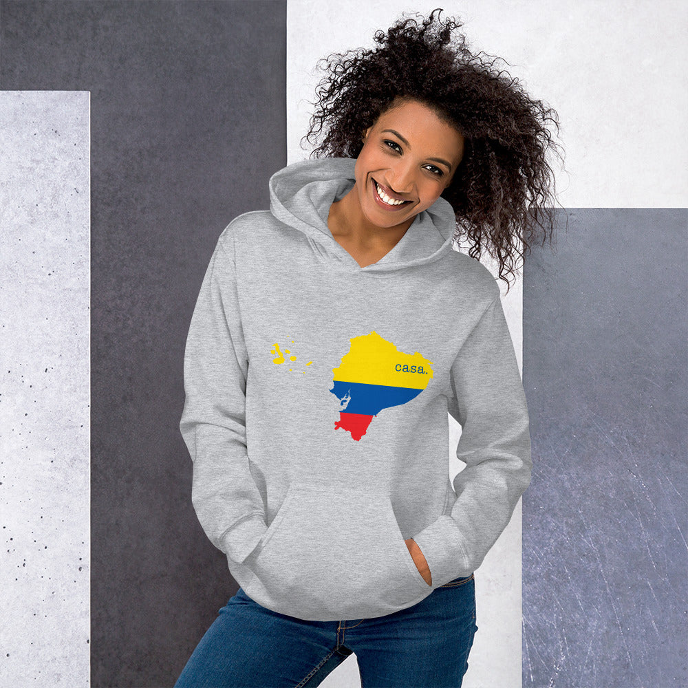 Ecuador Flag Map Unisex Hoodie