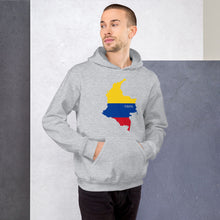 Load image into Gallery viewer, Colombia Flag Map Unisex Hoodie
