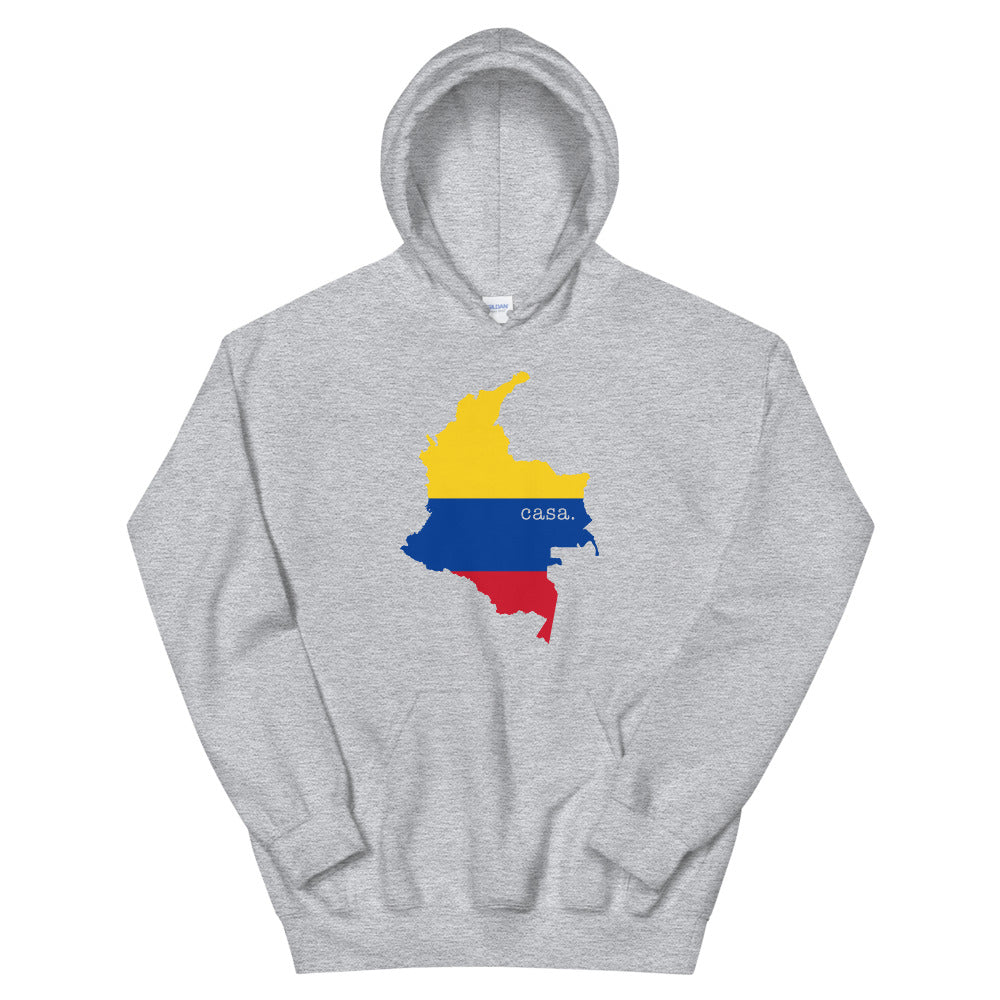 Colombia Flag Map Unisex Hoodie